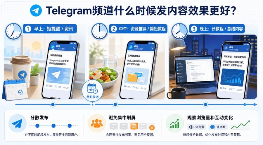 Telegram频道每天发几条内容比较好？新手发布频率和运营建议 配图 3