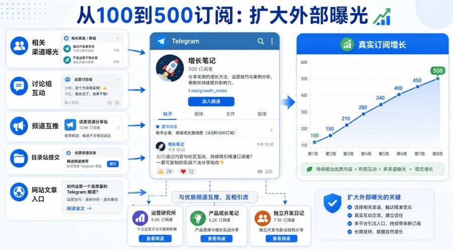Telegram频道怎么涨粉?新手从0做到1000订阅的实用方法 配图 3