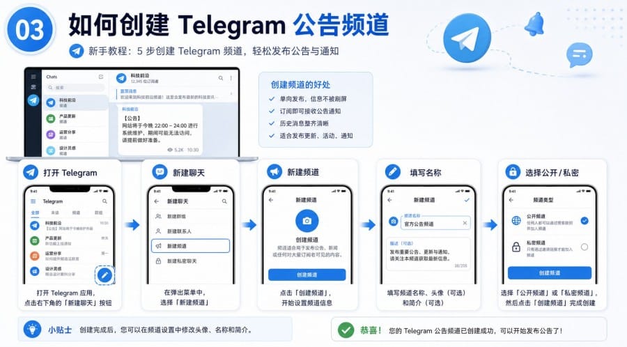 Telegram 频道可以做公告通知吗?新手设置与运营方法 body image 2