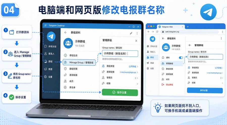 Telegram 频道怎么修改名称？ - step 3