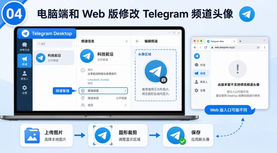 Telegram 频道头像怎么改? - step 3